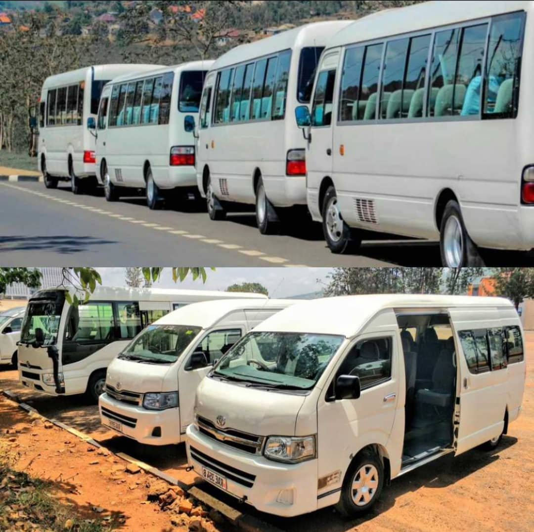 Toyota Coaster bus and minibuses for hire in Rwanda